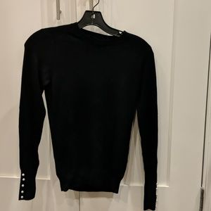 Zara knit sweater with pearl detailing NWT